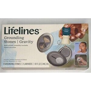 Lifelines Scent-Infused Grounding 2 Stones Meditative Oil,Crisp Mountain Air 3ML